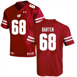 Men's Wisconsin Badgers NCAA #68 Ben Barten Red Authentic Under Armour Stitched College Football Jersey AM31U50YU
